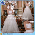 New fashion simple casual short sleeve bridal wedding dress